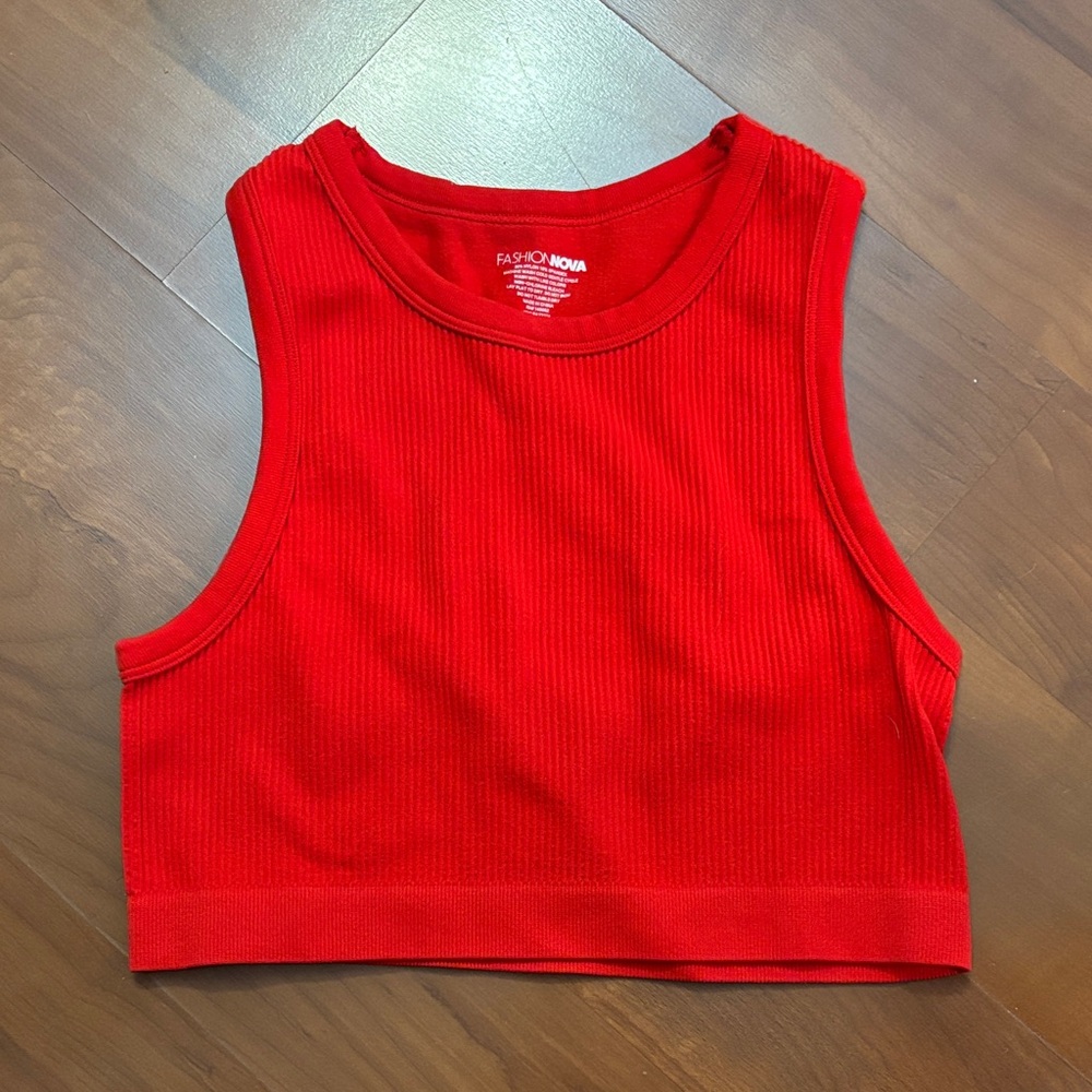 Fashion Nova Bold Red Sleeveless Top